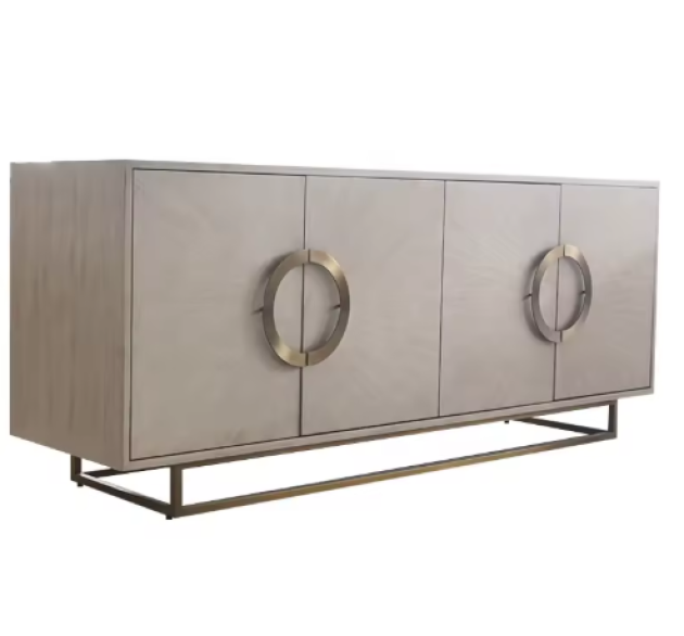 beige console table